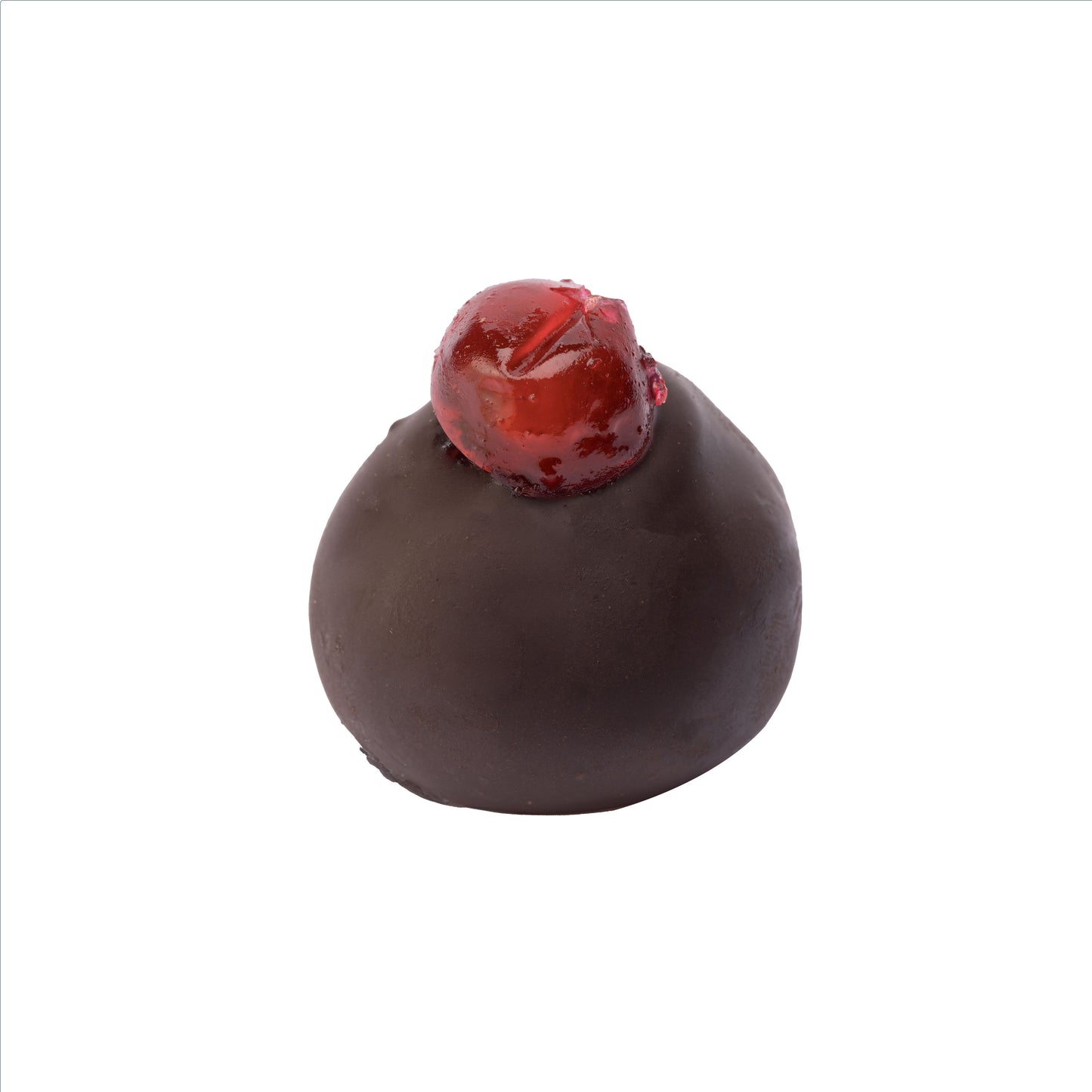Konyakmeggyes marcipán desszert. Cognac cherry marzipan dessert. Marzipandessert mit Kognak-Kirschen.