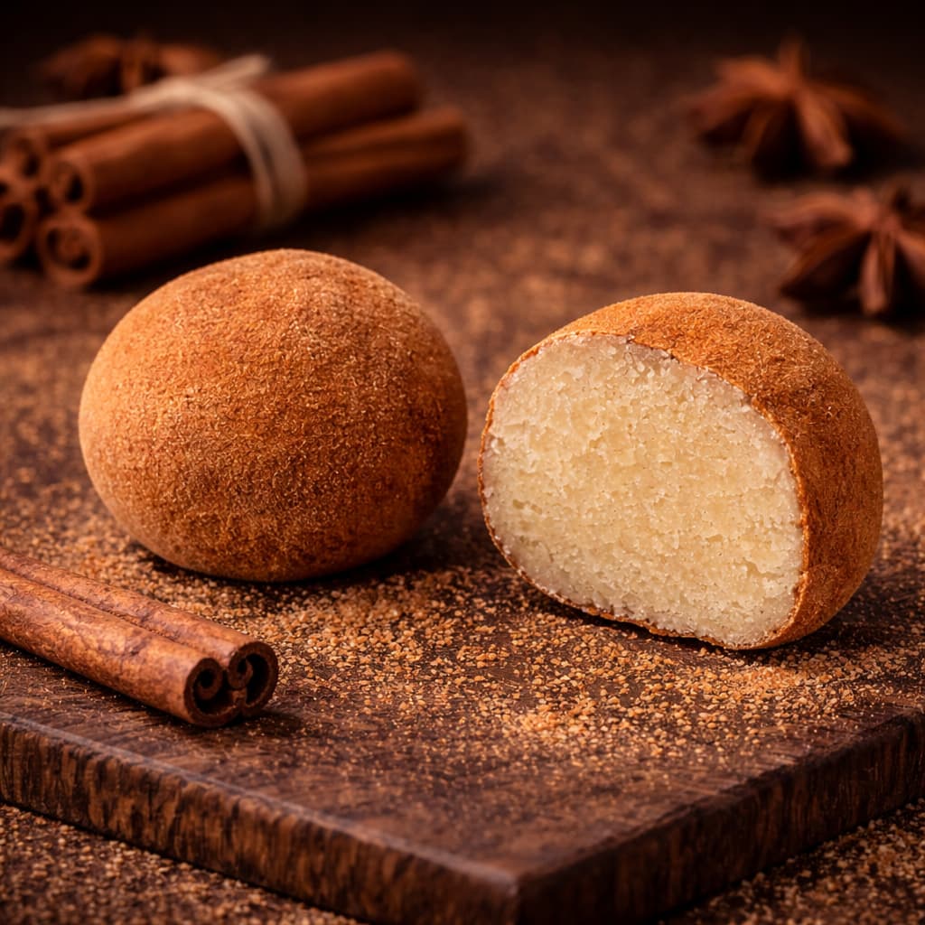 Fahéjas Marcipán Burgonya desszert. Cinnamon marzipan potato dessert. Zimt-Marzipankartoffel-Dessert.